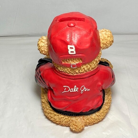 Dale Earnhardht Jr. #8 Winner’s Circle NASCAR Racing Resin Teddy Bear Coin Bank - Picture 3 of 6